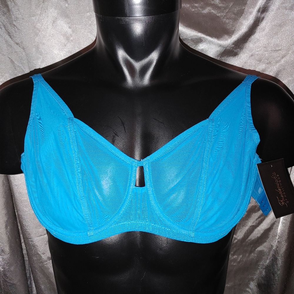 Frederick's Of Hollywood New Jess Jolie mesh balconet Bra. size 32 F. With Tags